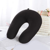Maxbell U Shaped Travel Neck Pillow Comfortable Foam Pillow for Flights  Black