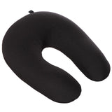 Maxbell U Shaped Travel Neck Pillow Comfortable Foam Pillow for Flights  Black