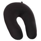 Maxbell U Shaped Travel Neck Pillow Comfortable Foam Pillow for Flights  Black