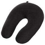 Maxbell U Shaped Travel Neck Pillow Comfortable Foam Pillow for Flights  Black