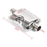 Maxbell Stainless Steel Car Exhaust Pipe Silence Bafflers Kit with Clamps 120cm