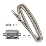 Maxbell Stainless Steel Car Exhaust Pipe Silence Bafflers Kit with Clamps 120cm
