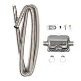 Maxbell Stainless Steel Car Exhaust Pipe Silence Bafflers Kit with Clamps 120cm