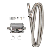 Maxbell Stainless Steel Car Exhaust Pipe Silence Bafflers Kit with Clamps 120cm