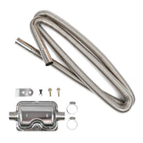 Maxbell Stainless Steel Car Exhaust Pipe Silence Bafflers Kit with Clamps 120cm