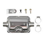 Maxbell Stainless Steel Car Exhaust Pipe Silence Bafflers Kit with Clamps 120cm