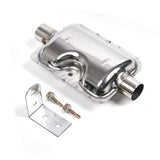 Maxbell Stainless Steel Car Exhaust Pipe Silence Bafflers Kit with Clamps 120cm