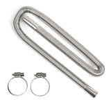 Maxbell Stainless Steel Car Exhaust Pipe Silence Bafflers Kit with Clamps 120cm