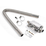 Maxbell Stainless Steel Car Exhaust Pipe Silence Bafflers Kit with Clamps 120cm