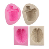 Maxbell Silicone Fondant Molds DIY Resin Chocolate Mold for Baking Heart Pink