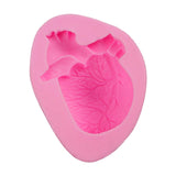 Maxbell Silicone Fondant Molds DIY Resin Chocolate Mold for Baking Heart Pink