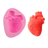 Maxbell Silicone Fondant Molds DIY Resin Chocolate Mold for Baking Heart Pink