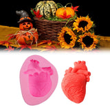 Maxbell Silicone Fondant Molds DIY Resin Chocolate Mold for Baking Heart Pink