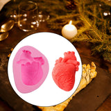 Maxbell Silicone Fondant Molds DIY Resin Chocolate Mold for Baking Heart Pink