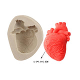Maxbell Silicone Fondant Molds DIY Resin Chocolate Mold for Baking Heart Light Gray
