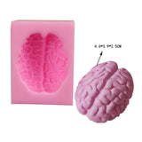 Maxbell Silicone Fondant Molds DIY Resin Chocolate Mold for Baking Brain Pink