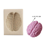 Maxbell Silicone Fondant Molds DIY Resin Chocolate Mold for Baking Brain Pink