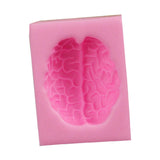 Maxbell Silicone Fondant Molds DIY Resin Chocolate Mold for Baking Brain Pink