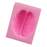 Maxbell Silicone Fondant Molds DIY Resin Chocolate Mold for Baking Brain Pink