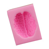 Maxbell Silicone Fondant Molds DIY Resin Chocolate Mold for Baking Brain Pink