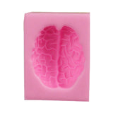 Maxbell Silicone Fondant Molds DIY Resin Chocolate Mold for Baking Brain Pink