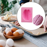 Maxbell Silicone Fondant Molds DIY Resin Chocolate Mold for Baking Brain Pink