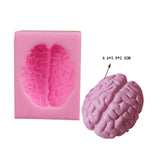 Maxbell Silicone Fondant Molds DIY Resin Chocolate Mold for Baking Brain Light Gray