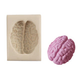 Maxbell Silicone Fondant Molds DIY Resin Chocolate Mold for Baking Brain Light Gray