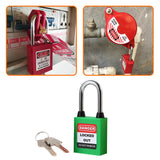 Maxbell Lockout Tagout Locks Safety Padlocksteel Shackle Lightweight Green