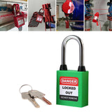 Maxbell Lockout Tagout Locks Safety Padlocksteel Shackle Lightweight Green