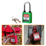 Maxbell Lockout Tagout Locks Safety Padlocksteel Shackle Lightweight Green