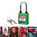 Maxbell Lockout Tagout Locks Safety Padlocksteel Shackle Lightweight Green