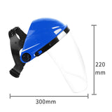 Maxbell Face Shield Hands Free Adjustable Head Mounted Eyes and Face Protective Blue