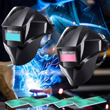 Maxbell Solar Powered Auto Darkening Welding Helmet Mask for ARC Welding Blue