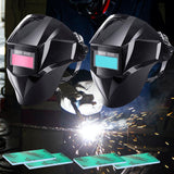 Maxbell Solar Powered Auto Darkening Welding Helmet Mask for ARC Welding Blue