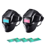 Maxbell Solar Powered Auto Darkening Welding Helmet Mask for ARC Welding Blue