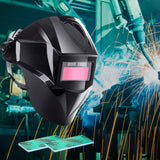 Maxbell Solar Powered Auto Darkening Welding Helmet Mask for ARC Welding Blue