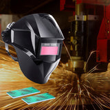 Maxbell Solar Powered Auto Darkening Welding Helmet Mask for ARC Welding Blue