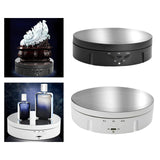 Maxbell Electronic 360 Degree Rotating Turntable Jewelry Holder for Jewelry Cake Black