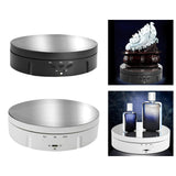 Maxbell Electronic 360 Degree Rotating Turntable Jewelry Holder for Jewelry Cake Black