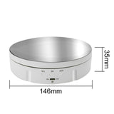 Maxbell Electronic 360 Degree Rotating Turntable Jewelry Holder for Jewelry Cake White