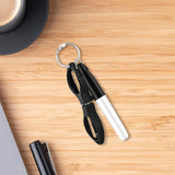Maxbell Foldable Scissors KeyChain Silver Metal Scissor Nurse Pen Set Black