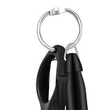 Maxbell Foldable Scissors KeyChain Silver Metal Scissor Nurse Pen Set Black