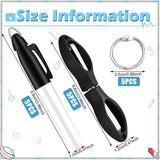 Maxbell Foldable Scissors KeyChain Silver Metal Scissor Nurse Pen Set Black