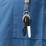 Maxbell Foldable Scissors KeyChain Silver Metal Scissor Nurse Pen Set Black