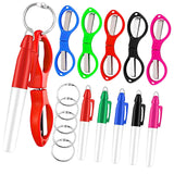 Maxbell Foldable Scissors KeyChain Silver Metal Scissor Nurse Pen Set Multicolor