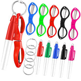 Maxbell Foldable Scissors KeyChain Silver Metal Scissor Nurse Pen Set Multicolor