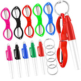 Maxbell Foldable Scissors KeyChain Silver Metal Scissor Nurse Pen Set Multicolor
