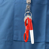 Maxbell Foldable Scissors KeyChain Silver Metal Scissor Nurse Pen Set Multicolor