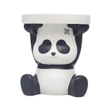 Maxbell Resin Animal Ottoman Footrest Round Seat Non Skid for Bedroom, Entryway, Panda
